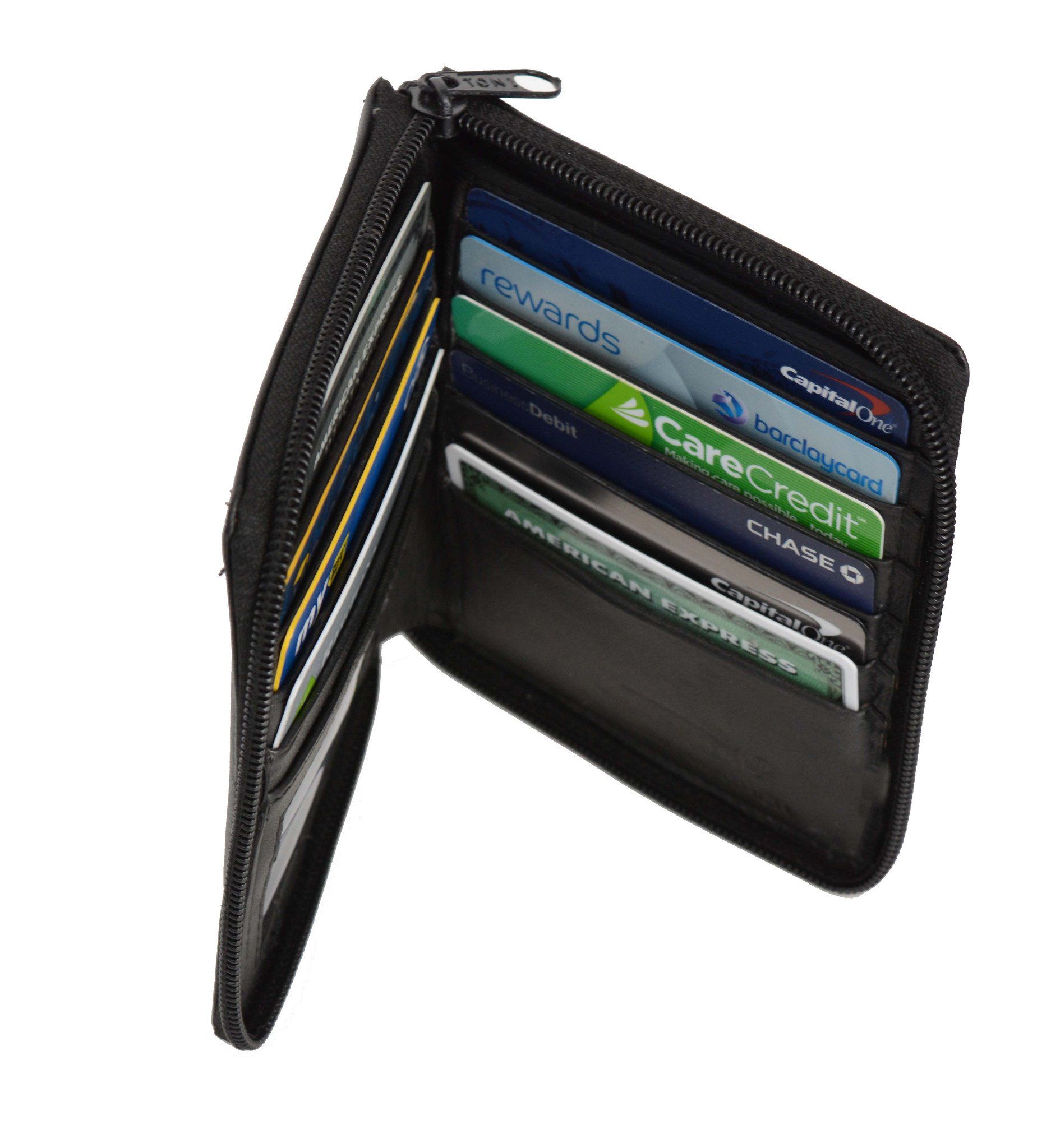 Genuine Leather RFID Double Card Holder Wallet Wholesale