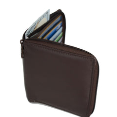 Deluxe RFID-Blocking Genuine Leather European Style Wallet - Brown