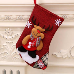 🎅🎅🎅  Red and White Snowflake Christmas Stockings (Set of 3)