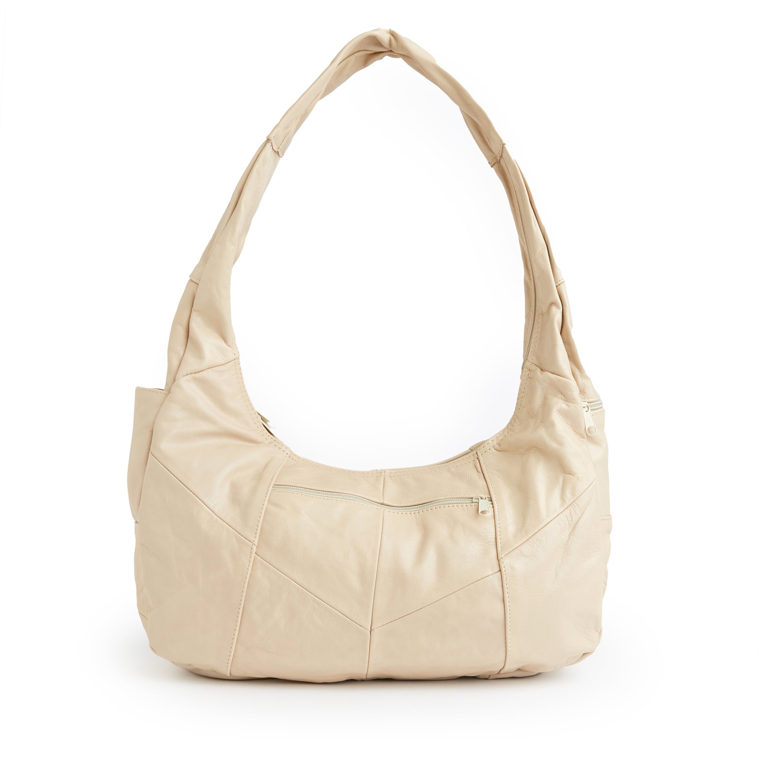 Navy - Large Hobo Bag, Soft Leather Hobo Bag, Soft Lambskin Hobo Bag, Hobo Bag Large, Leather Shoulder Bag, Genuine Leather Hobo Bag