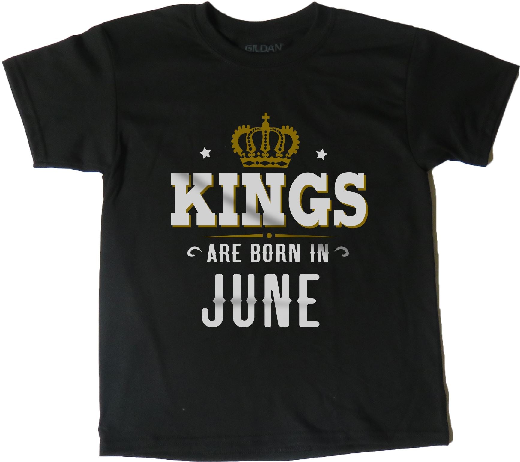 AFONiE Kings Are Born In Kids T-Shirt Black