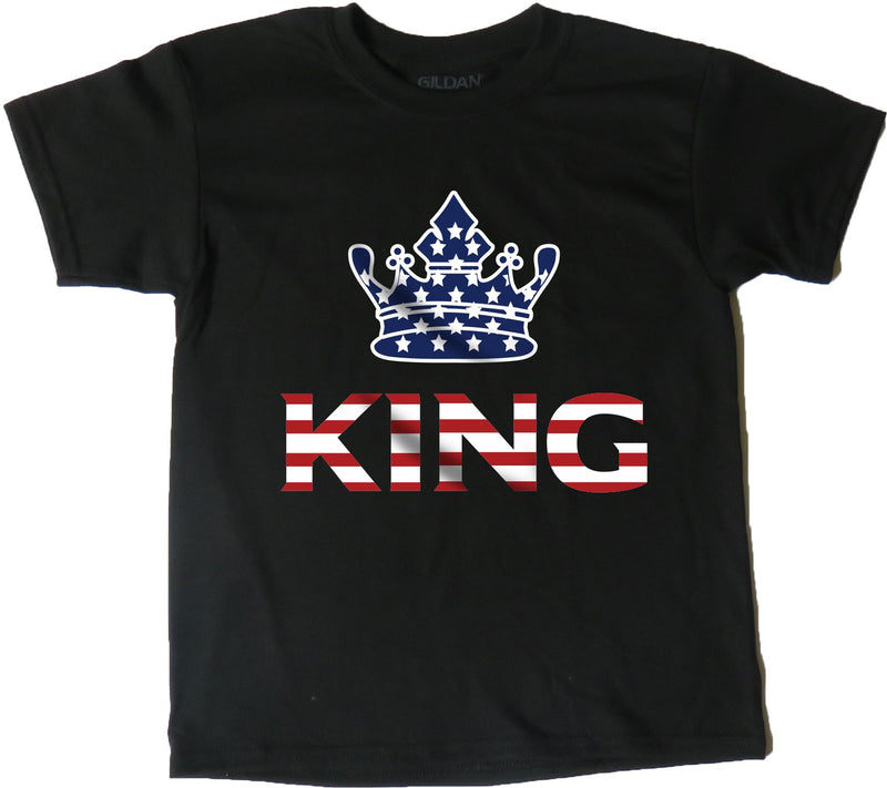 AFONiE US Flag King Kids T-Shirt