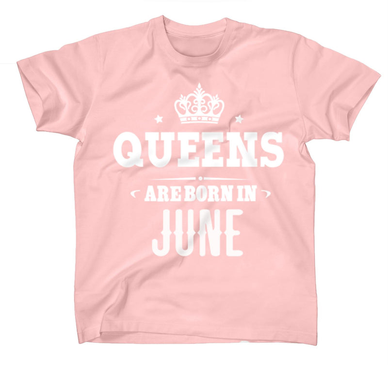 AFONiE Queens Are Born In Kids T-Shirt Pink
