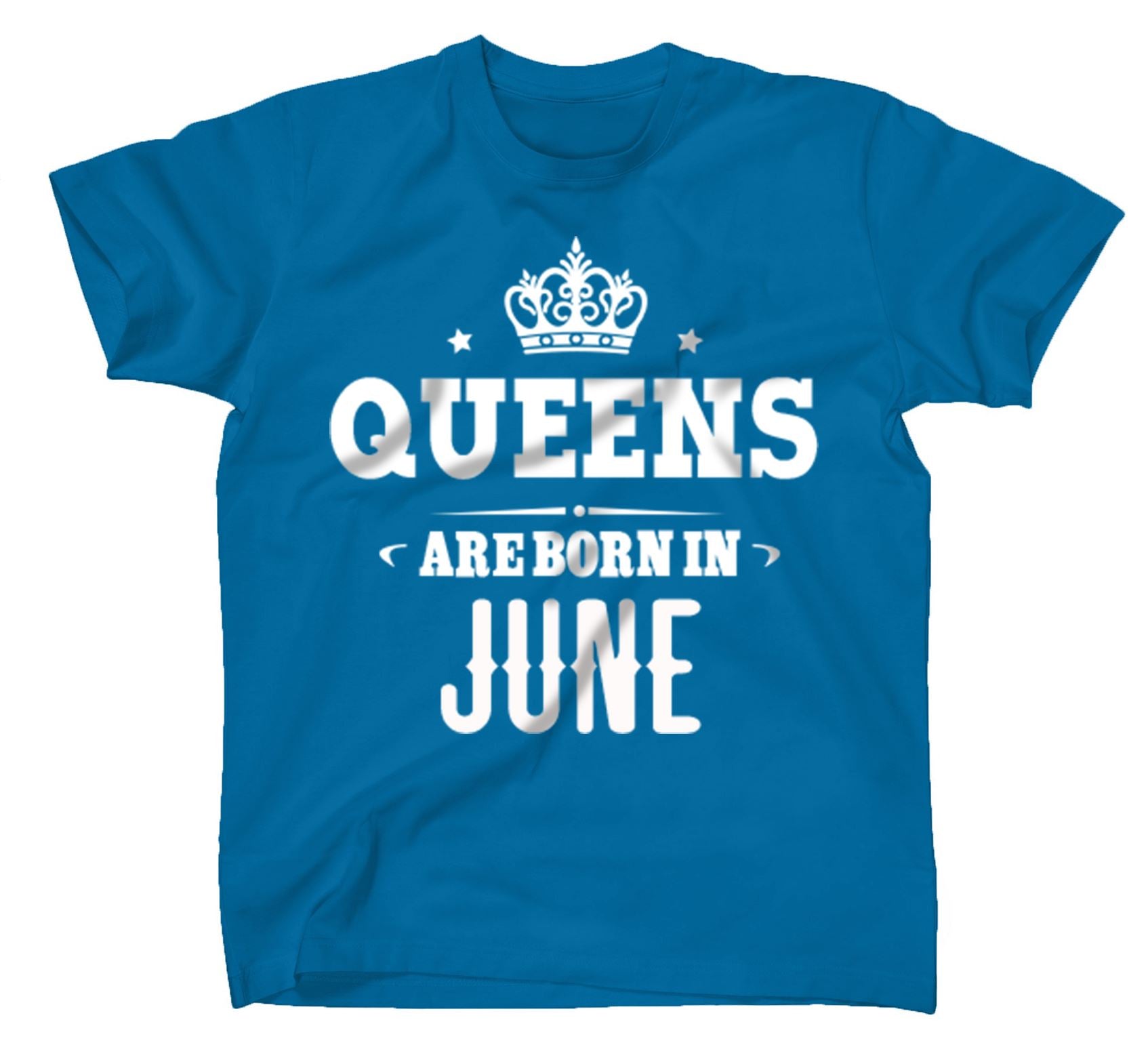 AFONiE Queens Are Born In Kids T-Shirt Turquoise