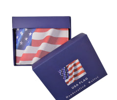 USA Print Inside & Out Genuine Leather Wallet