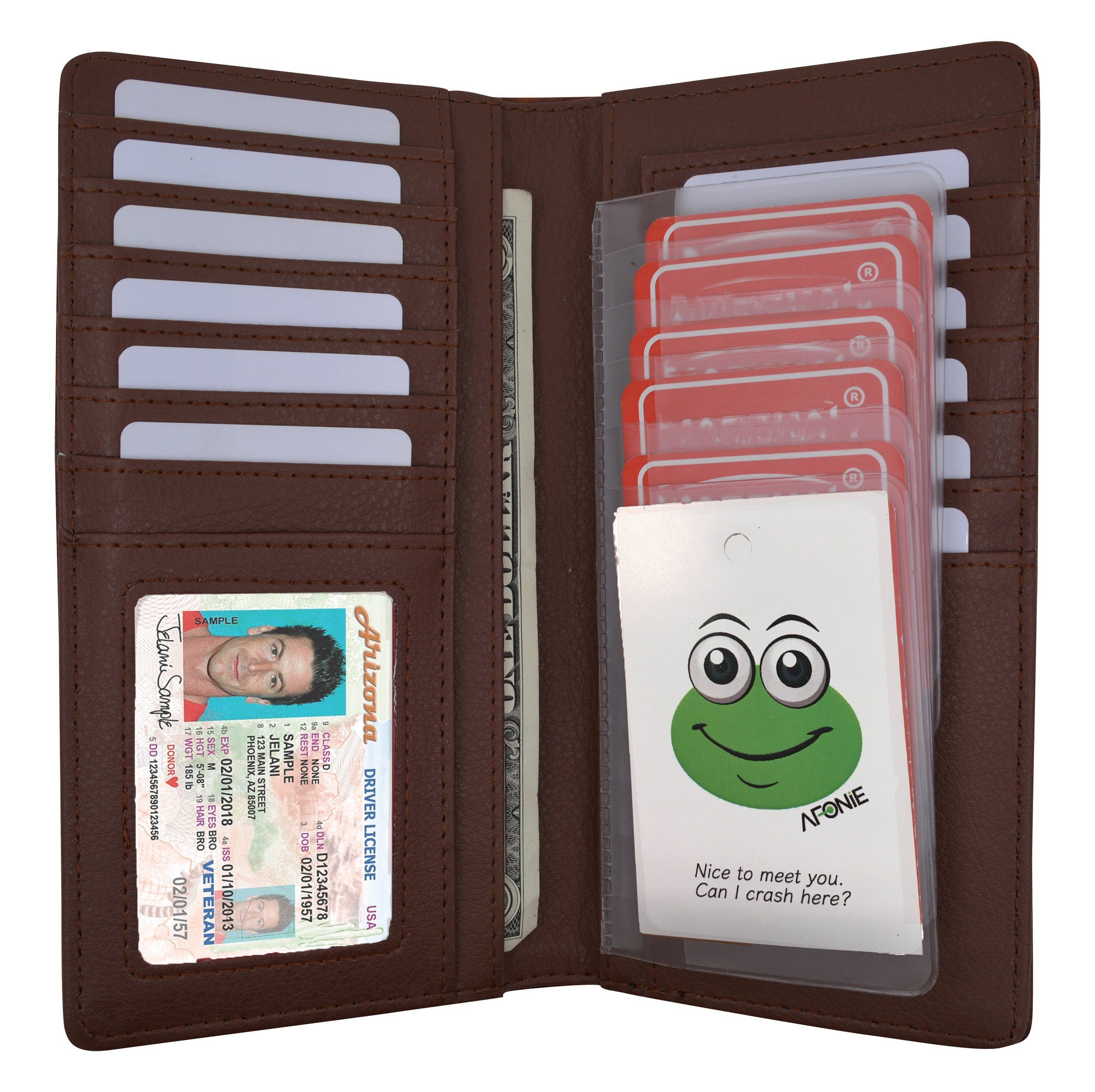 Western Embroidery Credit Card/Chackbook Brown Color Wallet