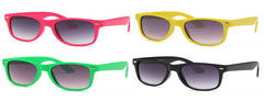 AFONiE Retro Colorblock Kids Sunglasses - 4 Pack