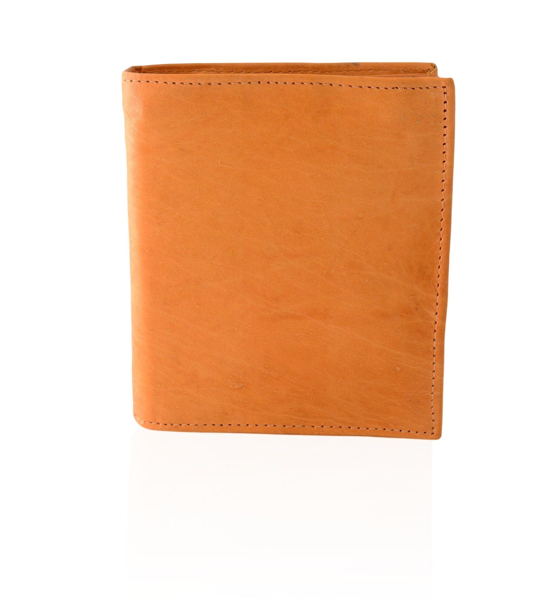 Deluxe RFID-Blocking Soft Genuine Leather Bifold Wallet For Men - Burgundy