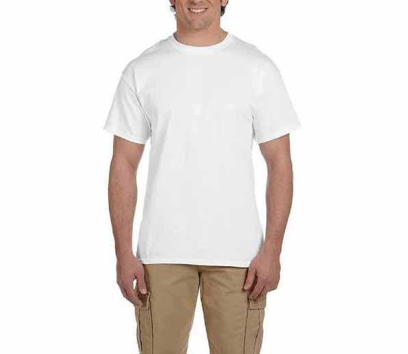 4Pack White Soft Cotton Short Sleeve T-Shirt for the Hot Summer