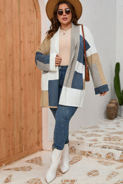 Plus Size Color Block Long Sleeve Cardigan: Style, Comfort, and Savings