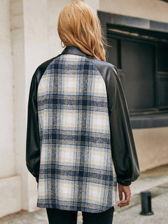 Plaid Button Down Raglan Sleeve Jacket: The Chic and Cozy Jacket You'll Love