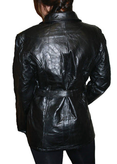 Ladies Patch Leather Jacket