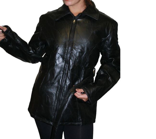 Ladies Patch Leather Jacket – WholesaleLeatherSupplier.com