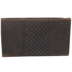 Rustic Vintage Envelop Checkbook Leather Wallet For women