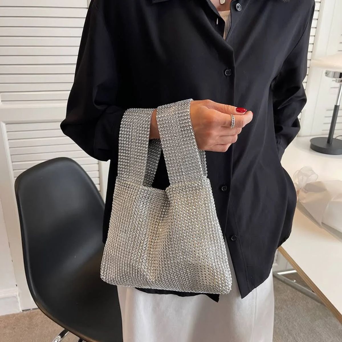 Rhinestones Purse for Women Shopping Bag Style