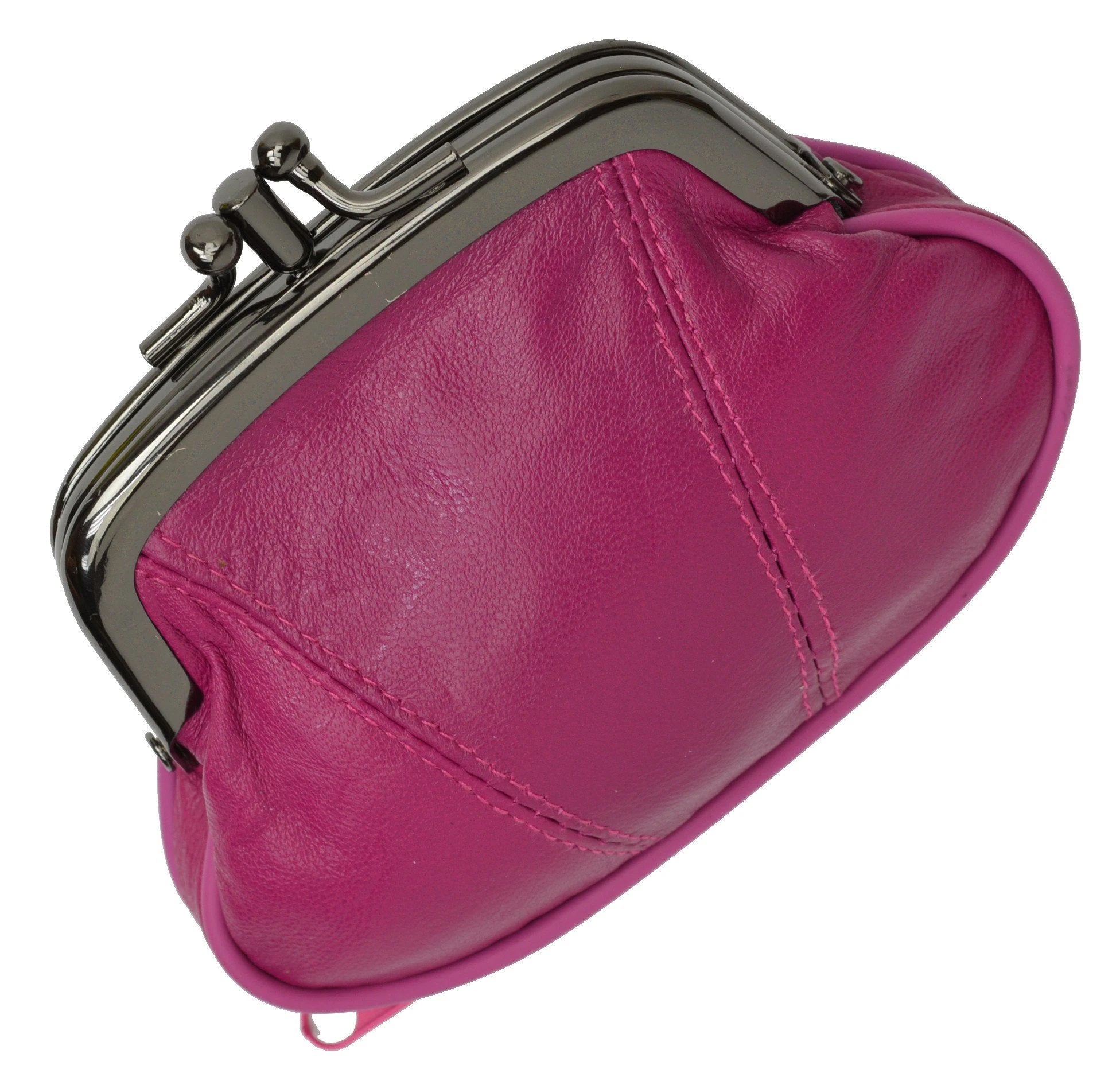 Women's Simple Kiss-Lock Coin Purse, Lightweight Portable Clutch Purse,  Quilted Detail Faux Leather Bag