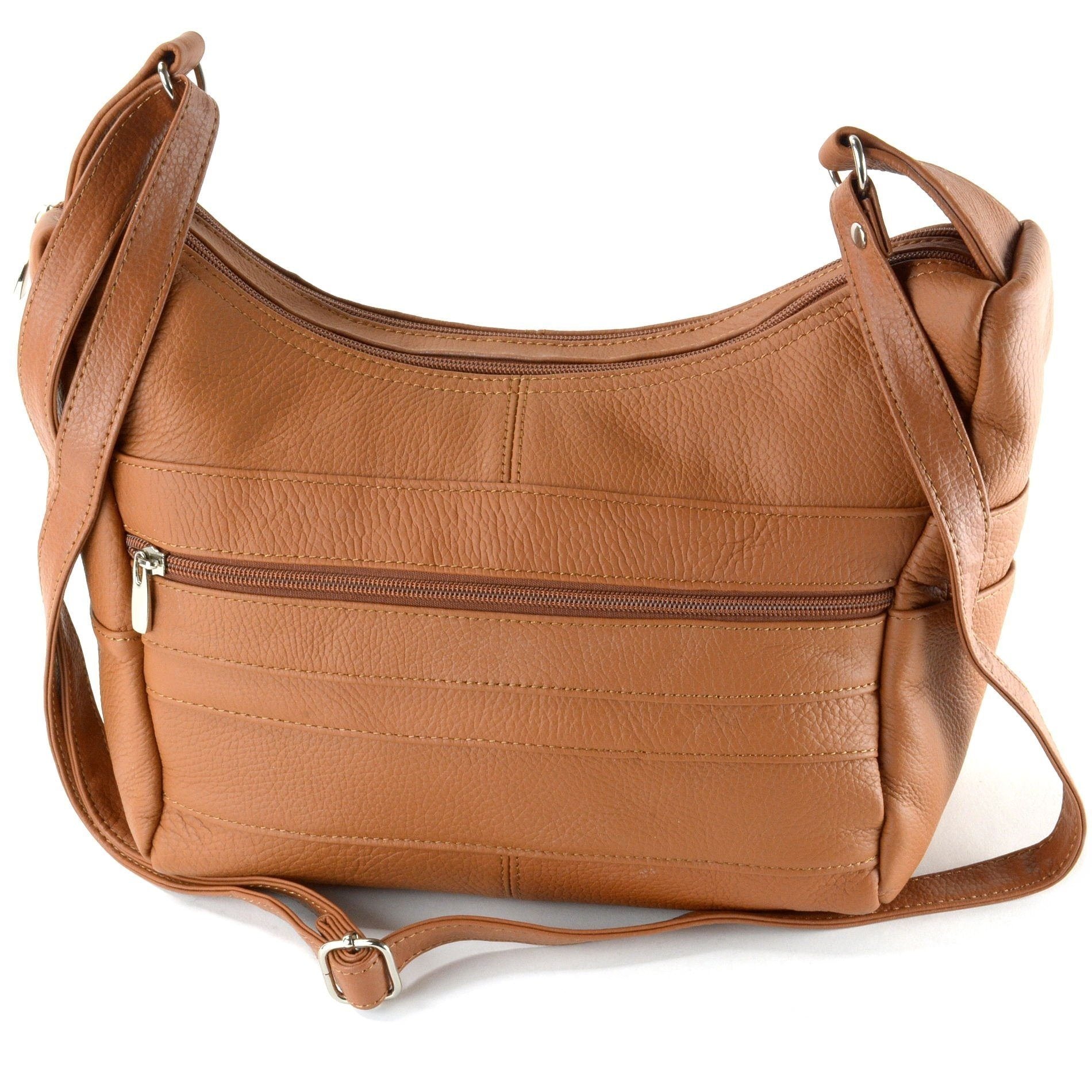 Tuscany Leather TL Messenger - Two compartments leather shoulder bag - Large  size Colour Honey