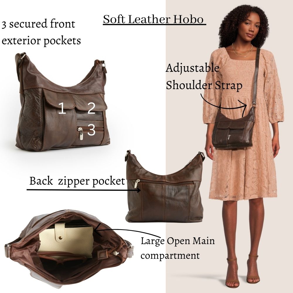Tan Leather Hobo Bag Leather Hobo Purse Soft Leather Bag 