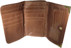 Zigzag stitch Women leather Wallet